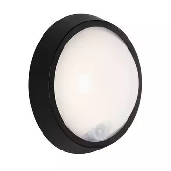 Светодиодный уличный светильник с датчиком движения и датчиком сумерек BRILONER LEUCHTEN HELSINKI, 12 Вт, 1150 лм, IP44, черный, пластик, 17 см