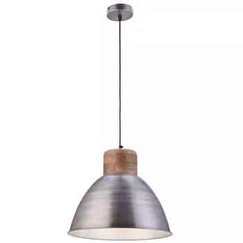 Светодиодный винтажный подвесной светильник, дерево, диаметр 41 см. etc-shop, серебро