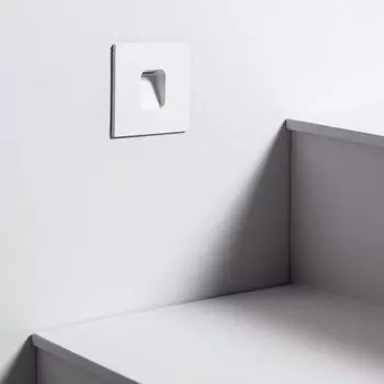 Светодиодный встраиваемый настенный светильник для наружного применения 2Вт квадратный белый Grasset 2700K теплый белый LEDKIA