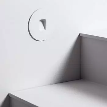 Светодиодный встраиваемый настенный светильник для наружного применения 2Вт круглый белый Grasset 4000K нейтральный белый LEDKIA