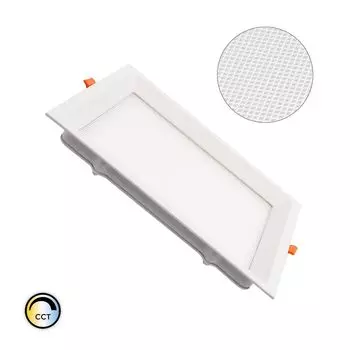 Светодиодный встраиваемый потолочный светильник 20Вт CCT квадратный микропризматический LIFUD с вырезом 200х200мм по выбору (теплый-нейтральный-холодный) LEDKIA