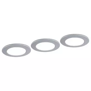 Светодиодный встраиваемый светильник Briloner Fungo (3 шт), серебряный