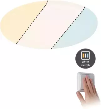 Светодиодный встраиваемый светильник для ванной комнаты Paulmann Veluna, класс защиты IP44, возможны 3 режима освещения, 21,5 см, вкл 21,5 см, Высота: 3,1 см, цвет transparent