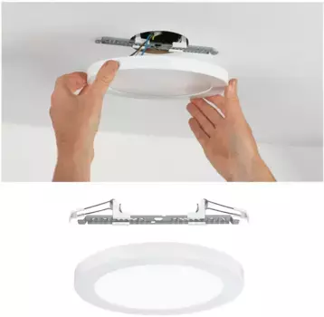 Светодиодный встраиваемый светильник Paulmann "Cover-it", 1 шт., встроенный светодиод, 22,5 см 22,5 см, Высота: 1,9 см, белый