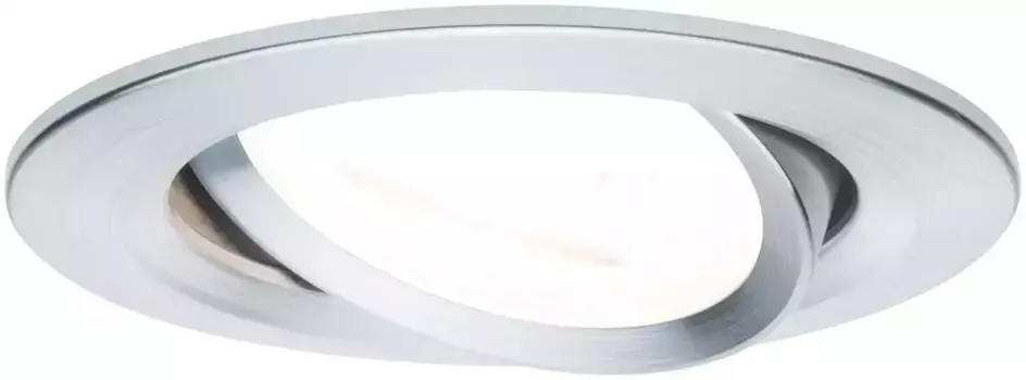 Светодиодный встраиваемый светильник Paulmann "Nova", с регулировкой яркости, для ламп 1 x GU10 8,4 см, цвет aluminiumfarben