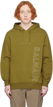 Светоотражающая толстовка цвета хаки Balmain