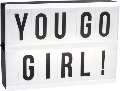 Световой короб из светодиодной пленки А5 для внутреннего использования с буквами от PR Home, черный