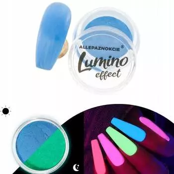 Светящаяся в темноте пудра AlleNaznokcie, Fluo Lumino Effect 10, AllePaznokcie
