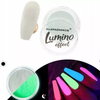 Светящаяся в темноте пудра, Fluo Lumino Effect 2 AlleNaznokcie, AllePaznokcie