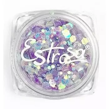 Светящиеся пайетки фиолетовые - 1 г для дизайна ногтей Estrosa