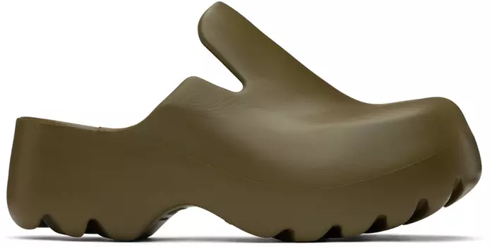 Женские сабо Bottega Veneta, хаки