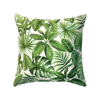Свежие листья монстеры, цветок, декоративная подушка, чехол для дивана, кровать, украшение-5 # Stuttg