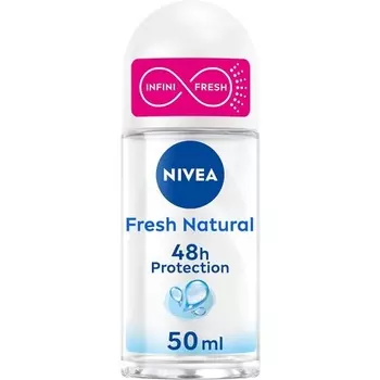 Свежий натуральный дезодорант 0% для женщин. Эффективность 48 часов. Nivea