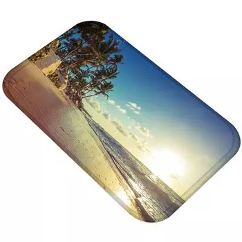 Свежий пляж, небо, кухня, прихожая, дверной коврик, входной ковер, нескользящий коврик для ванной комнаты-5 # Stuttg, мультиколор