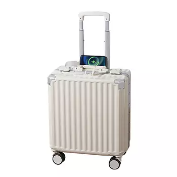 Swimade Made In Switzerland Женская сумка на колесиках Swiss SWIMADE, Зерновая белая молния [подстаканник + USB-порт для зарядки]