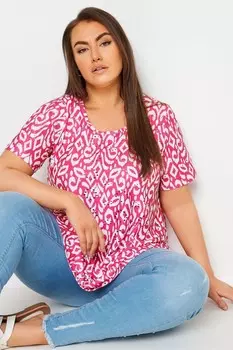 Свинг-Футболка Broderie Yours, розовый