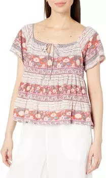 Свинг-топ с принтом Mix Lucky Brand, цвет Red Multi