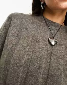 Свипер крупной вязки Weekday Fiona меланжевого крота