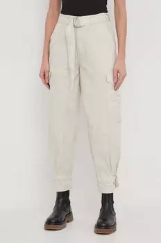 Свисающие штаны DKNY, бежевый