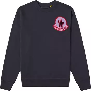 Свитер 2 Moncler Crewneck Patch Sweater 'Night Blue', синий