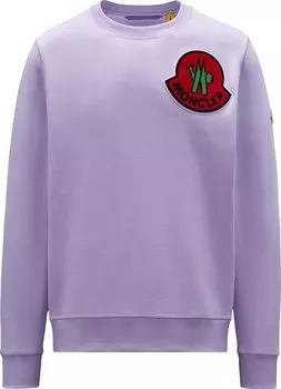 Свитер 2 Moncler Crewneck Patch Sweater 'Violet', фиолетовый
