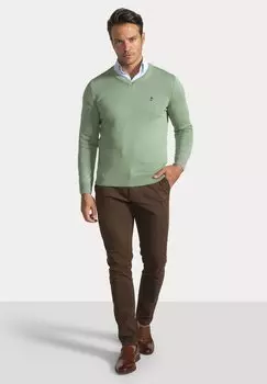 Свитер 2 Pack V Neck Jacey Quinn, цвет green melange dark navy