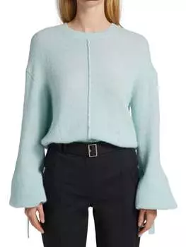 Свитер 3.1 Phillip Lim с заниженными рукавами из смеси альпаки, голубой