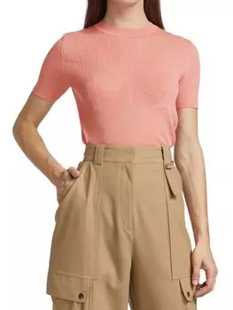 Свитер 3.1 Phillip Limвязаный с коротким рукавом, розовый