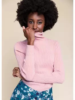 Свитер 4funkyflavours Rollkragen Autumn Changes, розовый