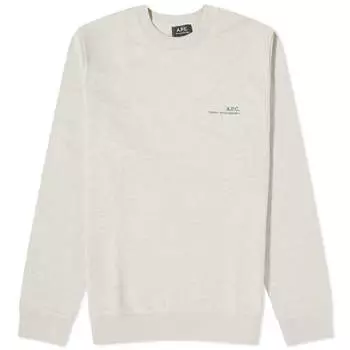 Свитер A.P.C. Overdyed Item Logo Crew, цвет Light China Green
