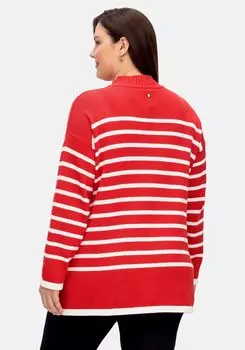 Свитер А-силуэта с разрезами по бокам sheego, цвет Mohnrot