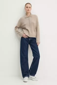 Свитер Abercrombie & Fitch, бежевый