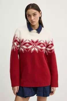 Свитер Abercrombie & Fitch, бордовый