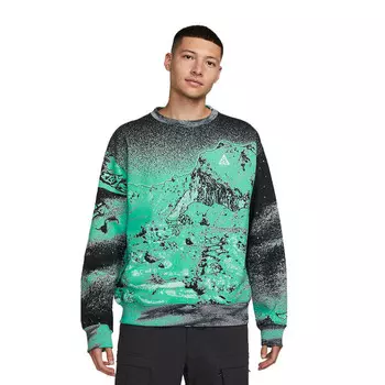 Свитер acg therma-fit all-over print fleece crew 'light menta' Nike, мультиколор