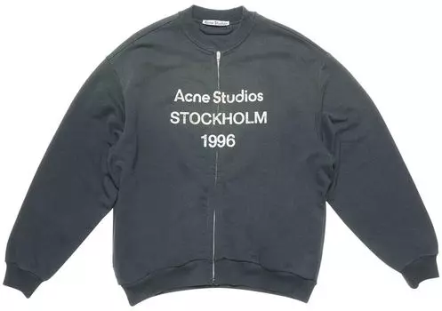 Свитер Acne Studios Logo Zip Sweater 'Black', черный