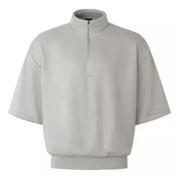 Свитер adidas Basketball Sueded 3/4 Half-Zip Sweatshirt 'Sesame', бежевый