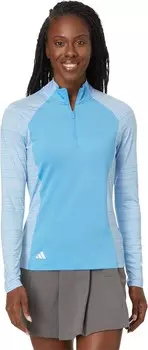 Свитер adidas Golf Ultimate365 Mock Quarter Zip Golf Pullover, цвет Semi Blast Blue
