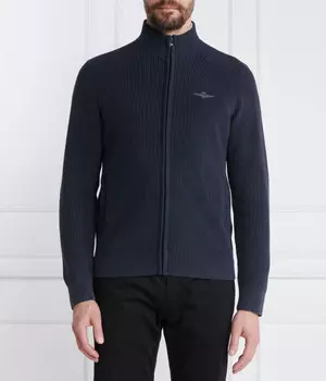 Свитер Aeronautica Militare Regular Fit на молнии, синий