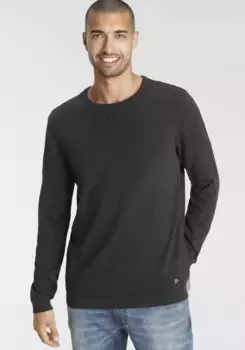 Свитер AJC с круглым вырезом особого вязаного вида, антрацит