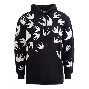 Свитер Alexander McQueen Contrasting Colors Pattern Loose Hoodie 'Black'