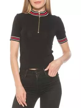 Свитер Alexia Admor Phoebe с молнией в четверть талии, черный