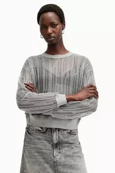 Свитер Allsaints giana с длинными рукавами All Saints, серебряный