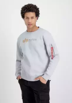 Свитер Alpha Industries " Alpha Industries Мужчины - Толстовки Alpha Label Sweater", серый