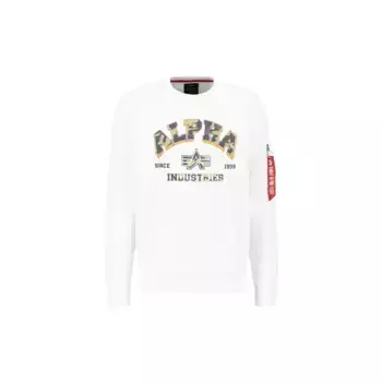 Свитер Alpha Industries " Alpha Industries Мужчины - Толстовки Свитер с камуфляжным принтом для колледжа", белый