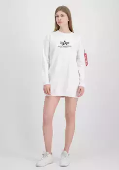 Свитер Alpha Industries " Alpha Industries Женщины - Толстовки Базовый длинный свитер OS Wmn", белый