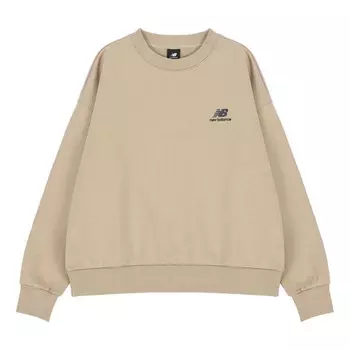 Свитер alphabet printing sports pullover round neck khaki hoodie New Balance, хаки