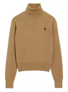 Свитер Ami-De-Coeur с высоким воротником AMI Paris, коричневый