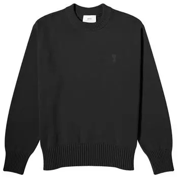 Свитер Ami Paris Tonal Heart Crew Neck Jumper, черный