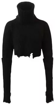 Свитер Ann Demeulemeester Aliza 3 Pieces Set High Neck Cropped Sweater 'Black', черный