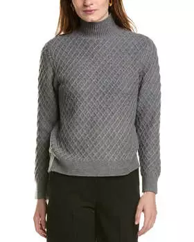 Свитер Anne Klein с воротником-стойкой, серый